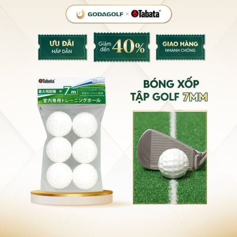  Gói 6 Bóng Xốp Tập golf Tabata - Bóng Xốp Định hình (Khoảng cách bay tối đa 7M) GV0306| Tabata Golf Chính Hãng 