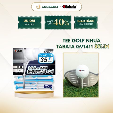  Tee Golf Nhựa Cao Cấp Tabata - Chân đỡ phát bóng GV1411 FWBL  | S 35mm 40mm 45mm | Tabata Golf chính hãng 