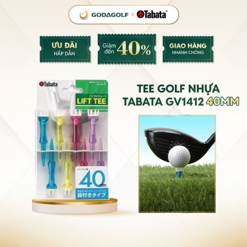  Tee Golf Nhựa Cao Cấp Tabata , Chân đỡ phát bóng GV1412  | 34mm 40mm 48mm | Tabata Golf chính hãng 