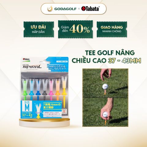  Tee Golf Nhựa Xoắn Ốc Cao Cấp Tabata - GV1419 | S M L | Tabata Golf chính hãng 