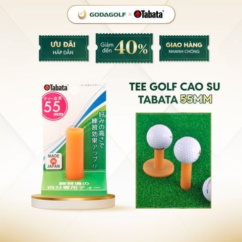  Tee Golf Cao Su Tabata 55mm - Chân đỡ phát bóng golf GV0294 | Tabata Golf Chính Hãng 