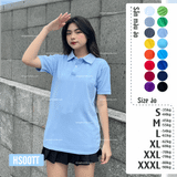  Áo thun Polo màu xanh thiên thanh | trơn 