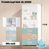 TỦ HOLLA 5 TẦNG HOẠT HÌNH XANH 09193