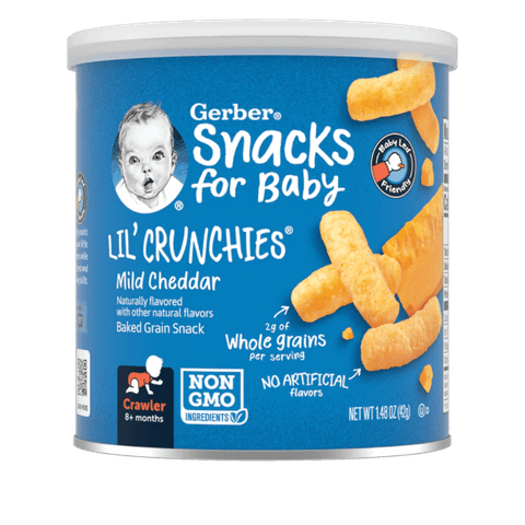 Bánh ăn dặm Gerber Lil Crunchies - Phô mai - 8 Month+ (42G)