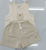 BỘ BA LỖ TAI GẤU BE PHỐI QUẦN KẺ NOUS