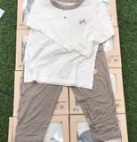 BỘ DÀI TAY CỔ TRỤ BAMBUS BUBABY IN CHONG CHÓNG TRƯỚC NGỰC