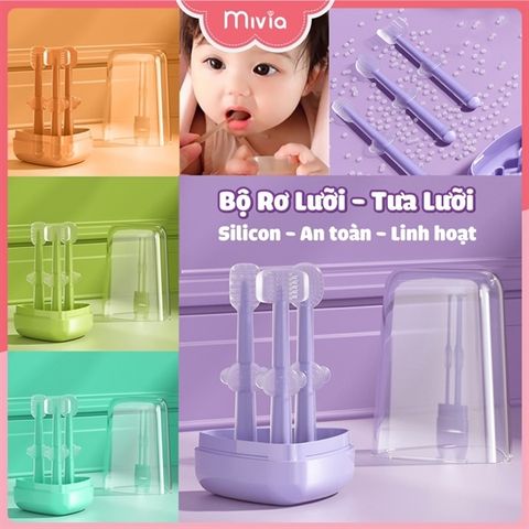 Dụng Cụ Rơ Lưỡi Bàn Chải Silicon 3 Chi Tiết 3