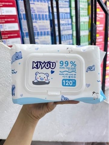 KHĂN ƯỚT KHÁNG KHUẨN KIYOU 120 TỜ
