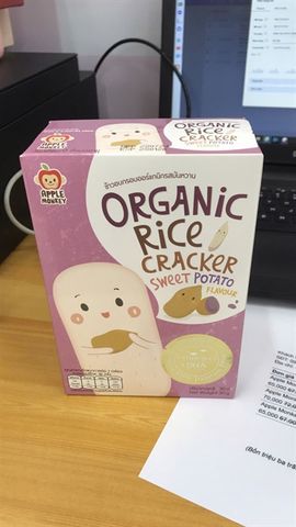 BÁNH GẠO APPLE MONKEY HỮU CƠ VỊ KHOAI TÍM 30G