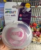 TY NGẬM AVENT ULTRA SOFT 0-6M HỒNG