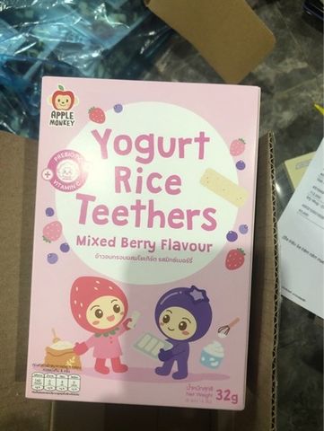 BÁNH GẠO LỨT SỮA CHUA APPLE MONKEY VỊ QUẢ MỘNG