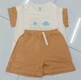 BỘ CỘC TAY BE PHỐI QUẦN CAM IN TRANG TRÍ