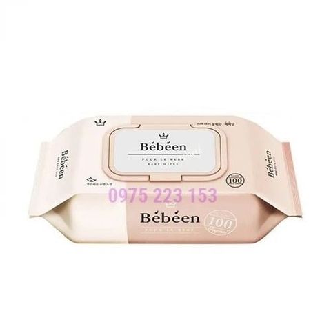 Khăn ướt BEBEEN Original plus Hồng nhạt 100 TỜ
