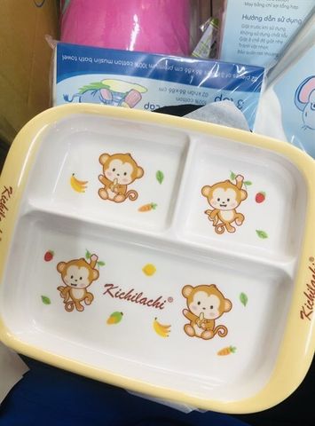 KHAY PHÍP 3 NGĂN KICHI HOẠ TIẾT ĐỘNG VẬT