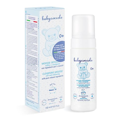 Dung dịch vệ sinh cho bé Babycoccole 3in1 dạng foam 150ml 0+