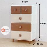 TỦ HOLLA 4 TẦNG GẤU MÀU NÂU 09208