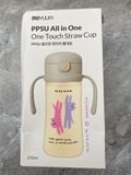 Bình tập hút moyuum 270ML hoạ tiết mèo nắp xám