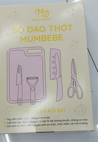 BỘ DAO THỚT MUMBEBE 4 CHI TẾT