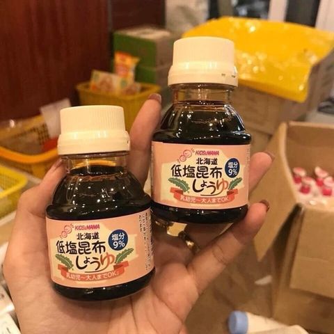 Nước tương tảo bẹ tách muối kid mama