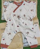 BỘ DÀI TAY CÀI LỆCH HỌA TIẾT TUẦN LỘC UALA