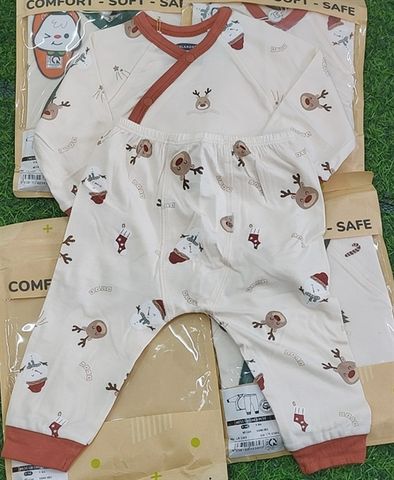 BỘ DÀI TAY CÀI LỆCH HỌA TIẾT TUẦN LỘC UALA