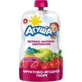 Trái cây nghiền táo , mâm xôi , quả tầm xuân Agusha 90g