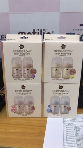 BÌNH SỮA BEBEGROW 160ML HOA XANH
