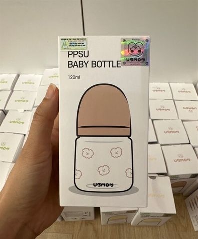 BÌNH UBMOM PPSU GẤU NÂU 120ml