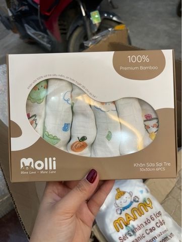 SET 6 KHĂN SỮA BAMBOO MOLLI