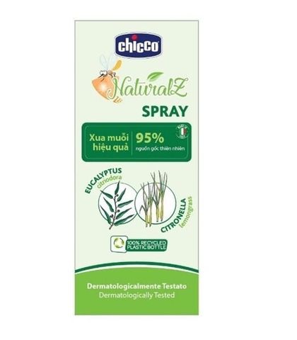 Xịt bảo vệ da xua muỗi Chicco Natural 2M+ 100ml