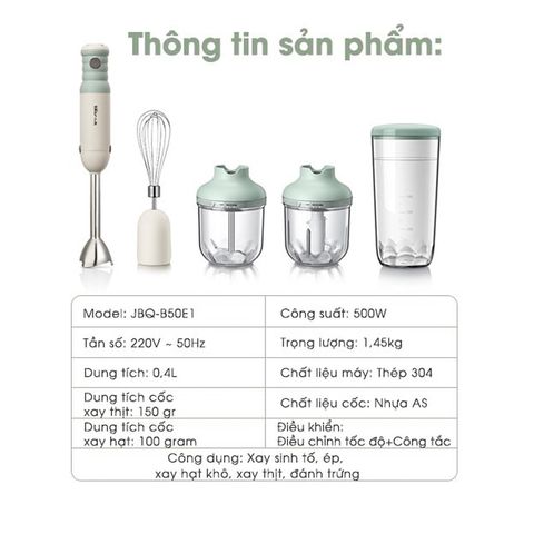 Bộ máy xay cầm tay Bear B50e1