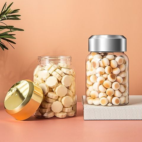Chai thủy tinh lùn đựng thực phẩm khô: Chống ẩm mốc, bảo quản lâu dài