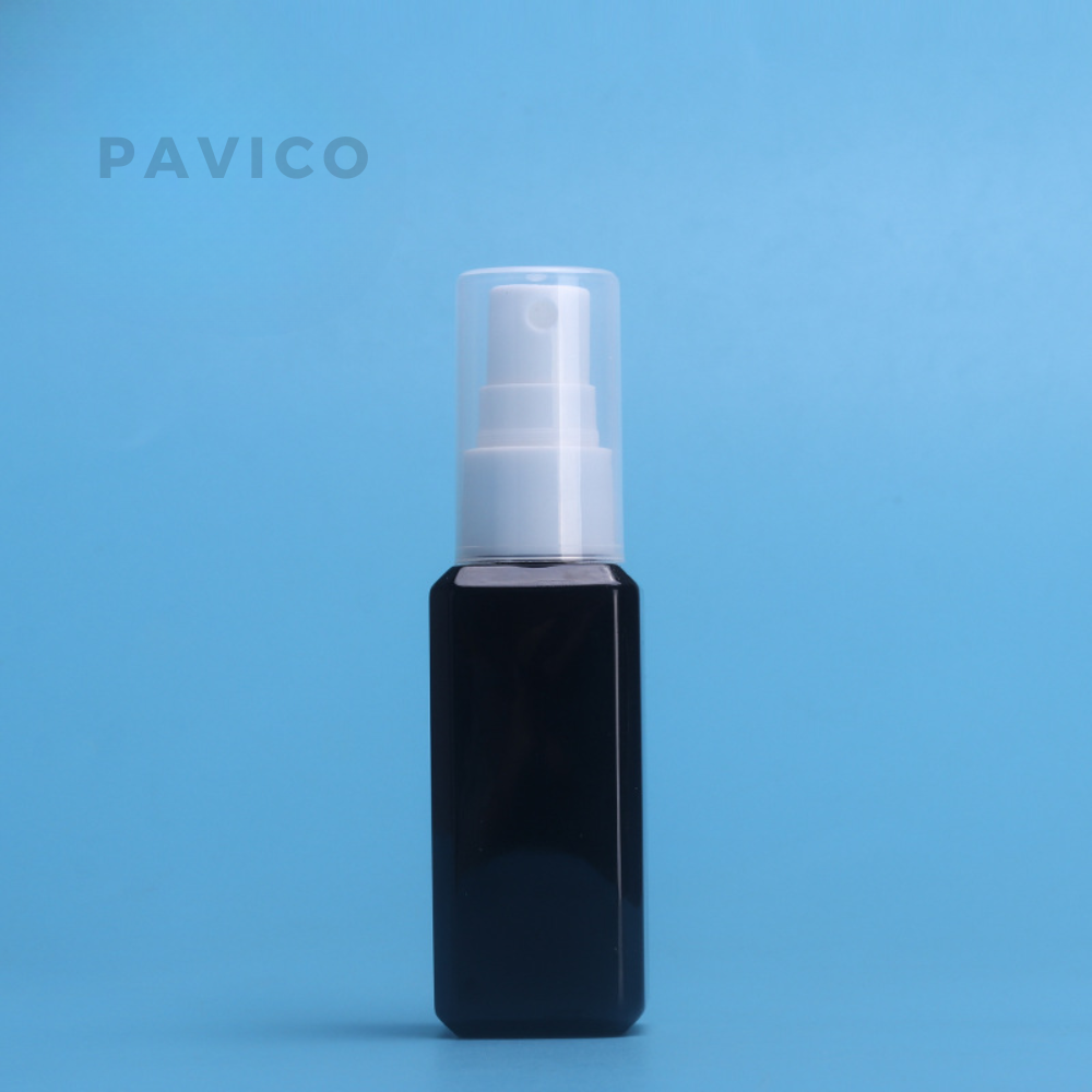 Chai xịt mỹ phẩm PET đen 60ml