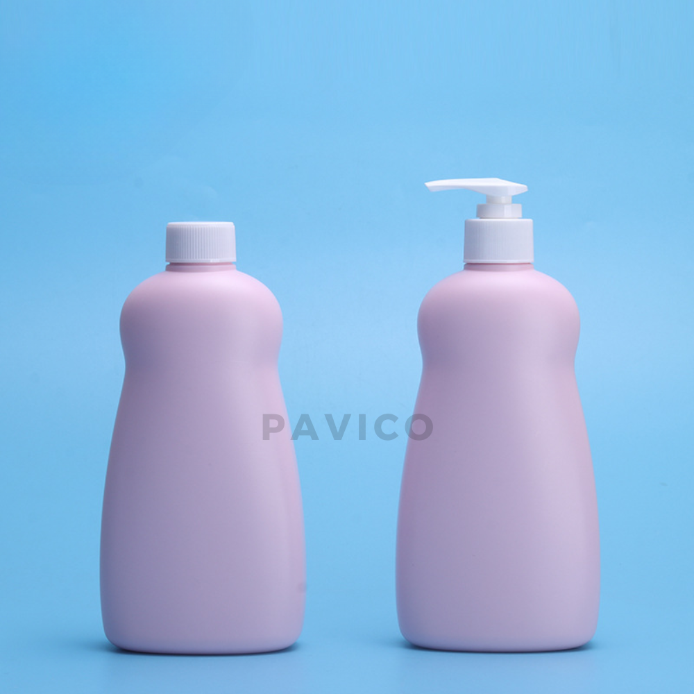 Chai HDPE sữa tắm hồng 500ml