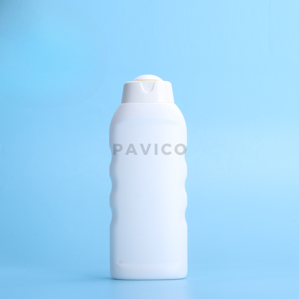 Chai HDPE trắng sứ dầu gội 400ml