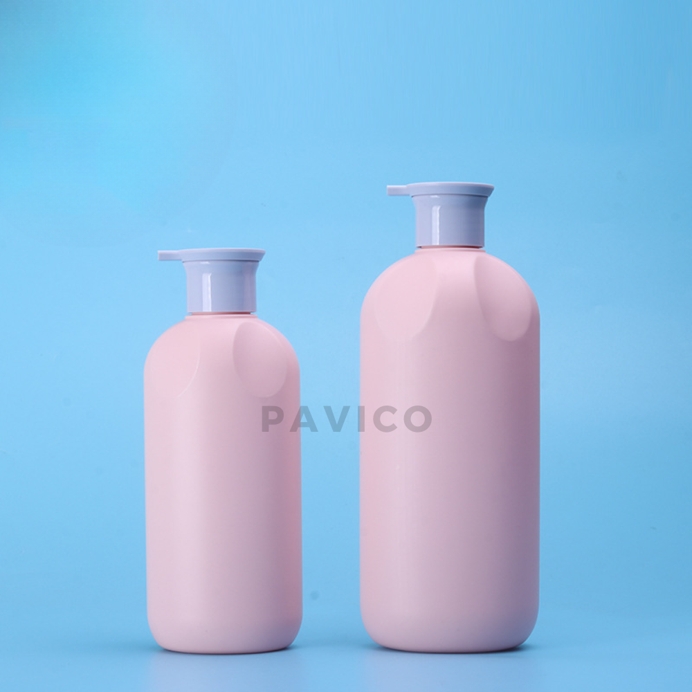 Chai HDPE dầu gội hồng 500ml 800ml