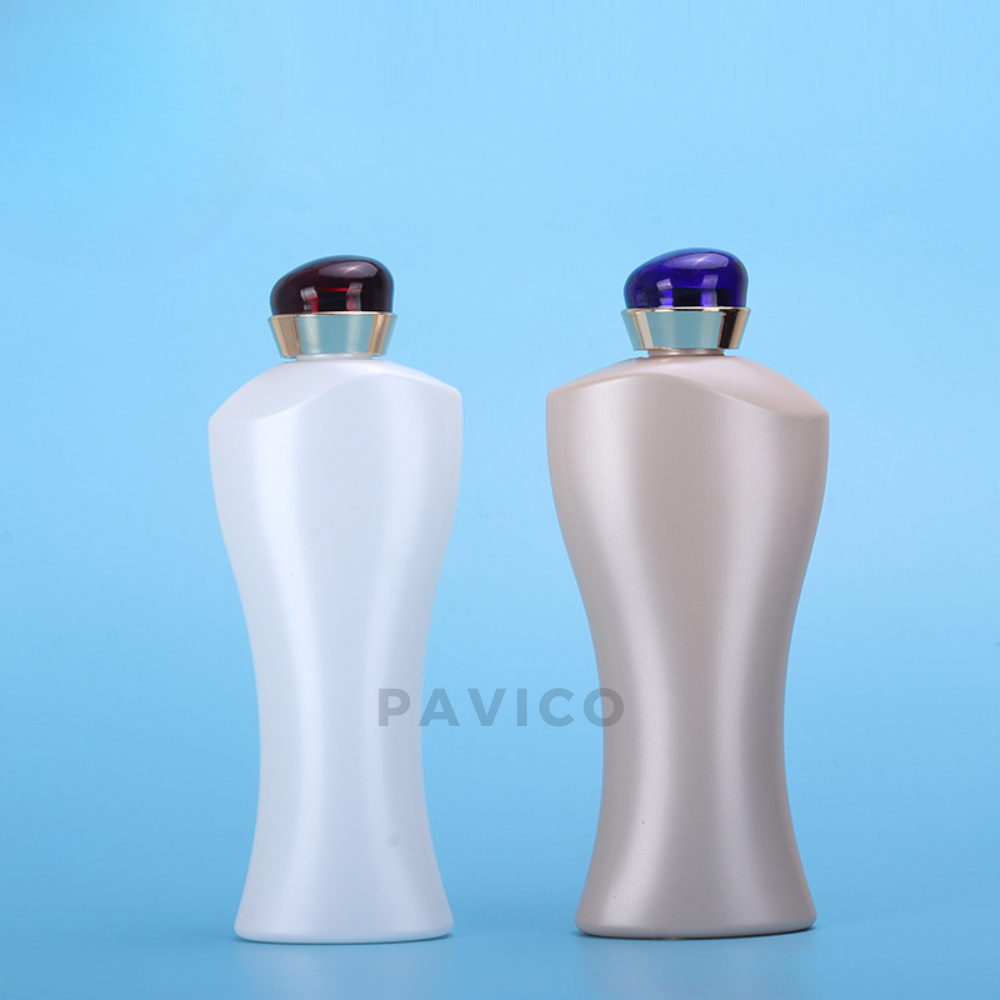 Chai HDPE dầu gội dáng eo 200ml 300ml