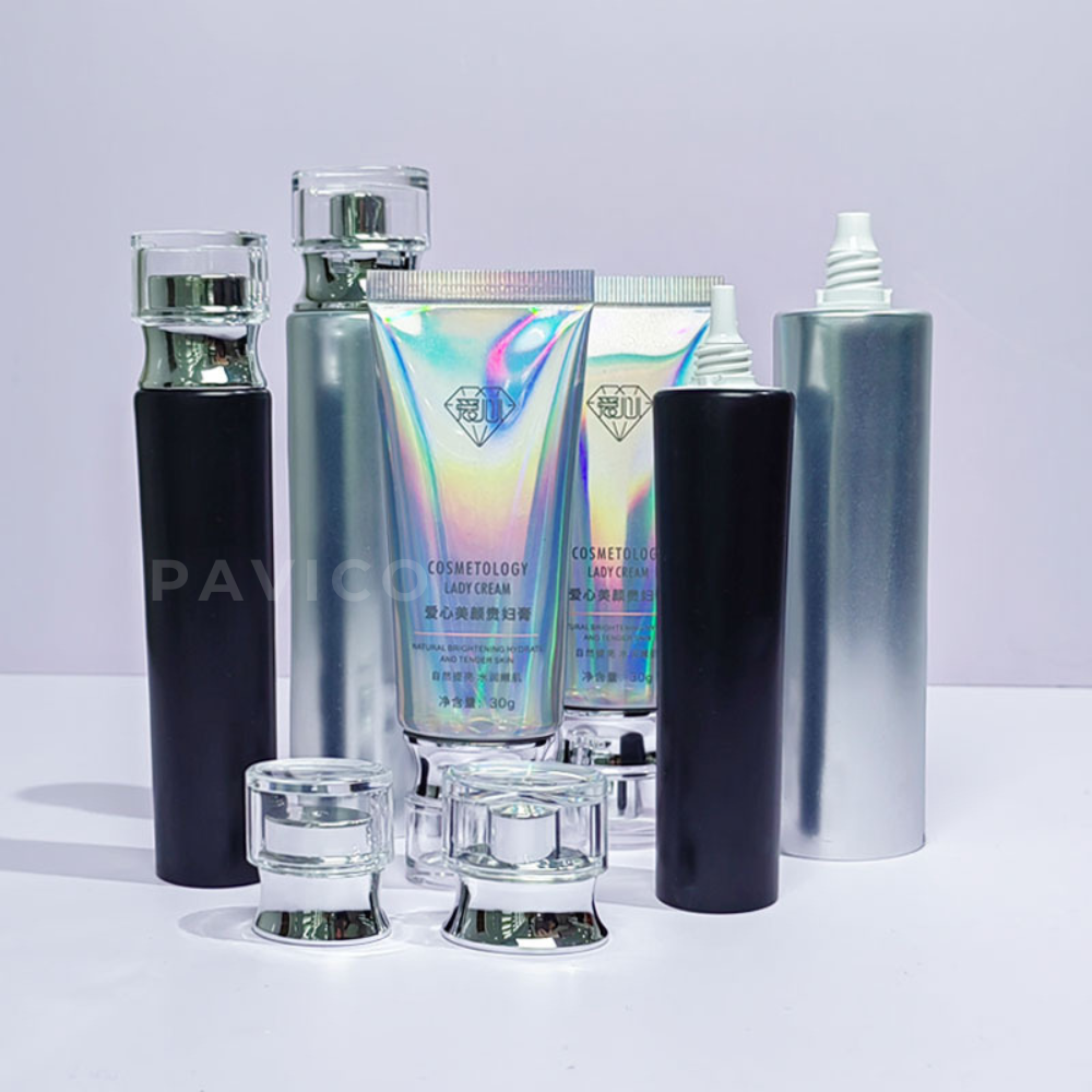 Tuýp nhựa mạ crom nắp acrylic