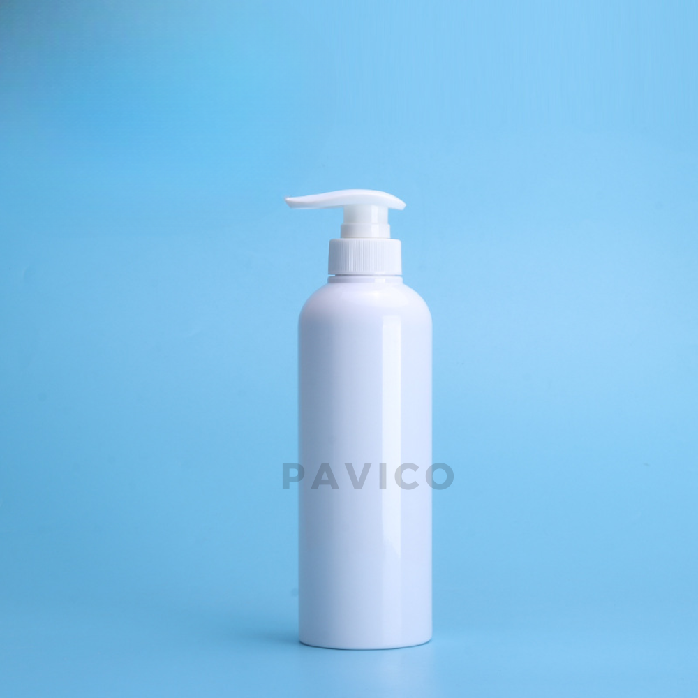 Chai PET trắng sứ dầu gội 500ml