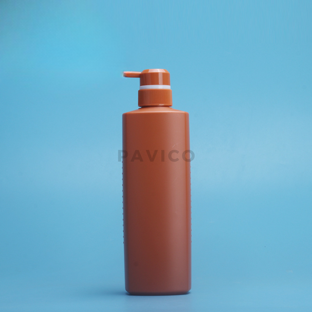 Chai HDPE dầu gội cam 500ml