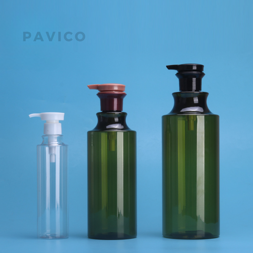 Chai PET dầu gội cổ cong 260ml 800ml 1380ml