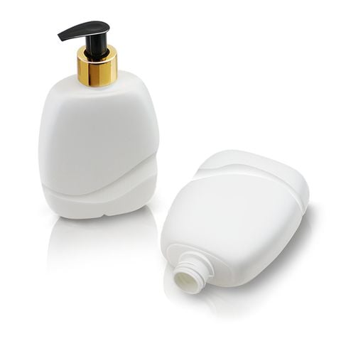Chai sữa rửa mặt trắng sứ dáng dẹt 280ml