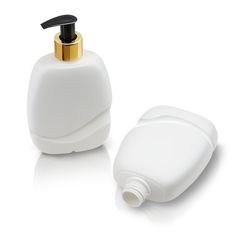 Chai sữa rửa mặt trắng sứ dáng dẹt 280ml