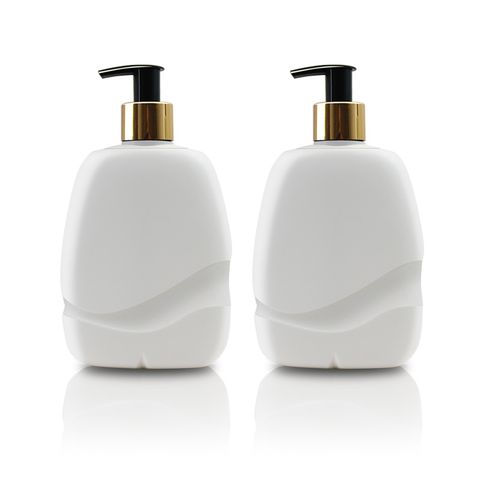 Chai sữa rửa mặt trắng sứ dáng dẹt 280ml