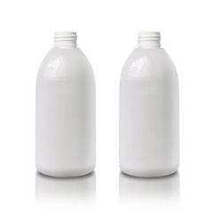 Chai dầu gội PET trắng sứ 500ml