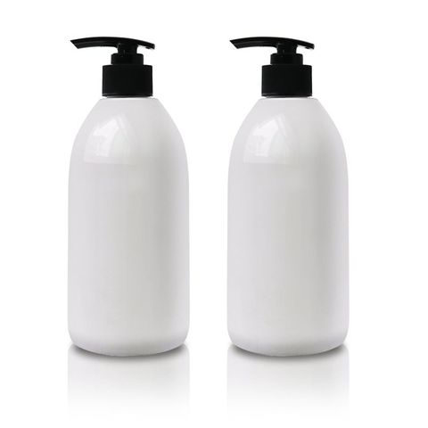 Chai dầu gội PET trắng sứ 500ml