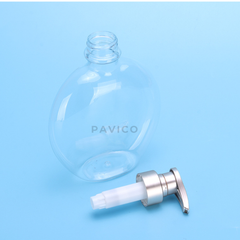 Chai PET trong dầu gội tròn dẹt 500ml