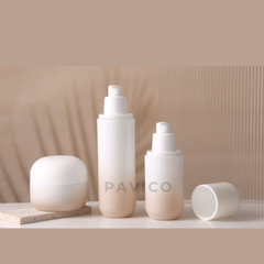 Set chai lọ mỹ phẩm thủy tinh dáng tròn