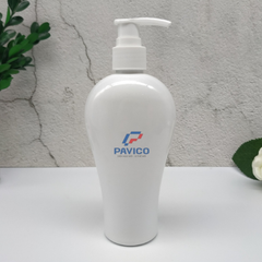 Chai PET 250ml trắng sữa dáng eo đựng sữa tắm