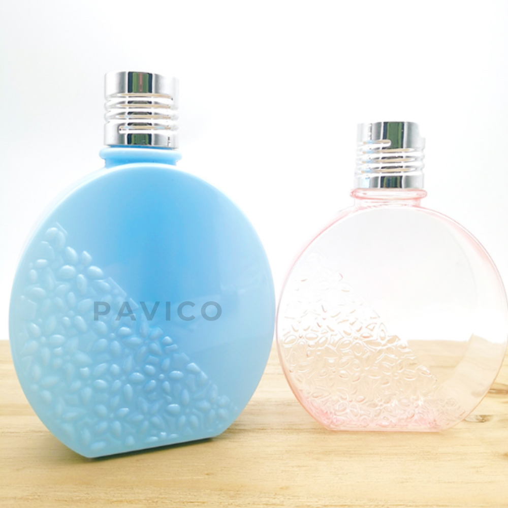 Chai PETG tròn dẹt nắp vặn